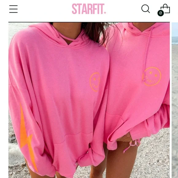 Starfit Tops Og Pink Starfit Hoodie Poshmark